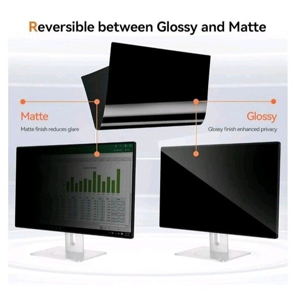 2Pack 24” Privacy Screen Filter for 16:9 Monitor Anti Glare Blue Light Protector - Picture 7 of 10